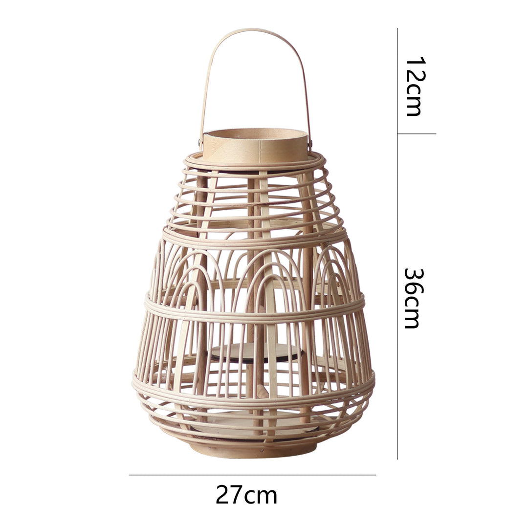 Rustic Rattan Lantern Bowlift