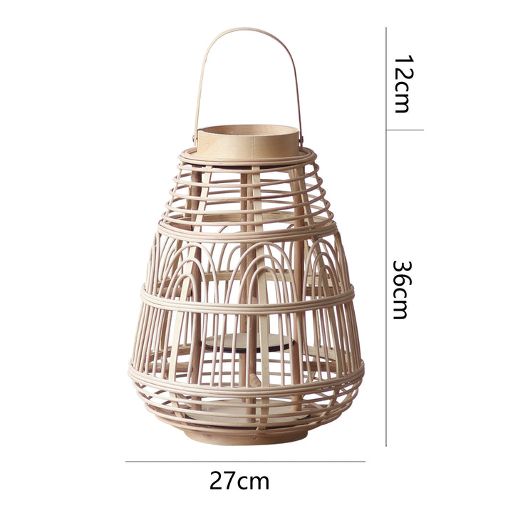Rustic Rattan Lantern Bowlift