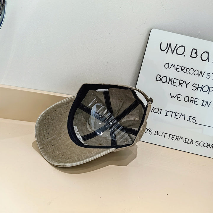 Women's Vintage-Inspired Fabric Baseball Cap Bowlift