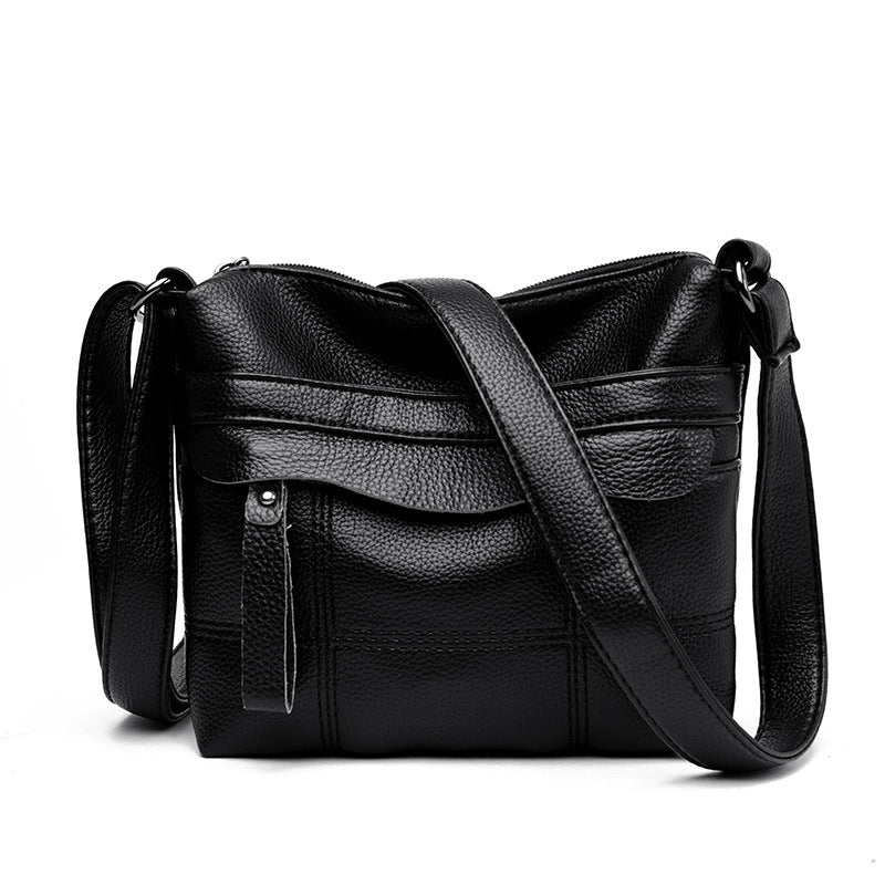 Functional Leather Crossbody Bag Bowlift