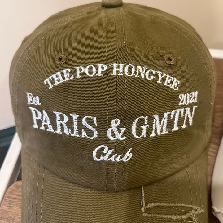 Men's Distressed Cotton Twill Baseball Cap Bowlift