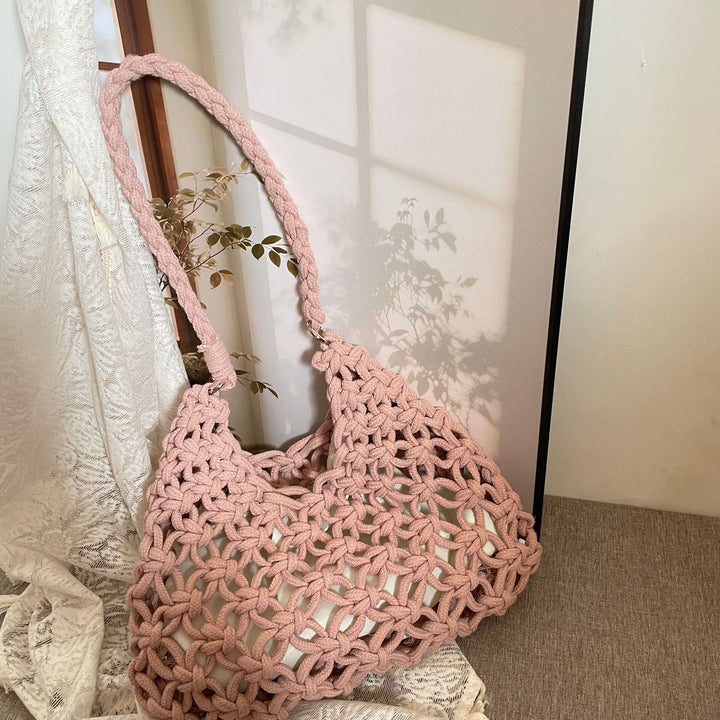 Fashionable Macrame Tote Bag Bowlift