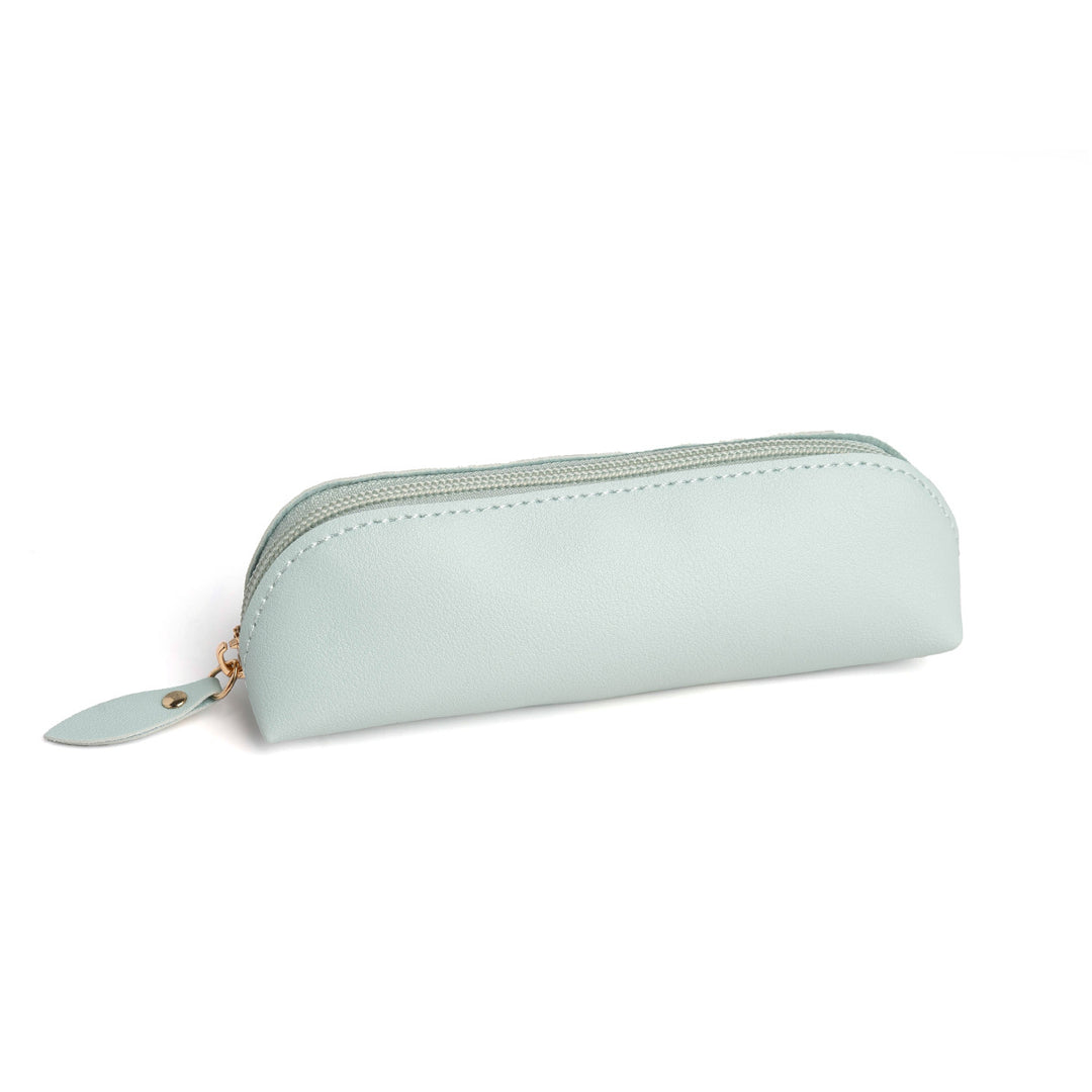 Premium Leather Zippered Pencil Case Bowlift