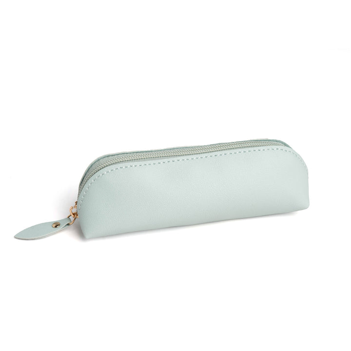 Premium Leather Zippered Pencil Case Bowlift
