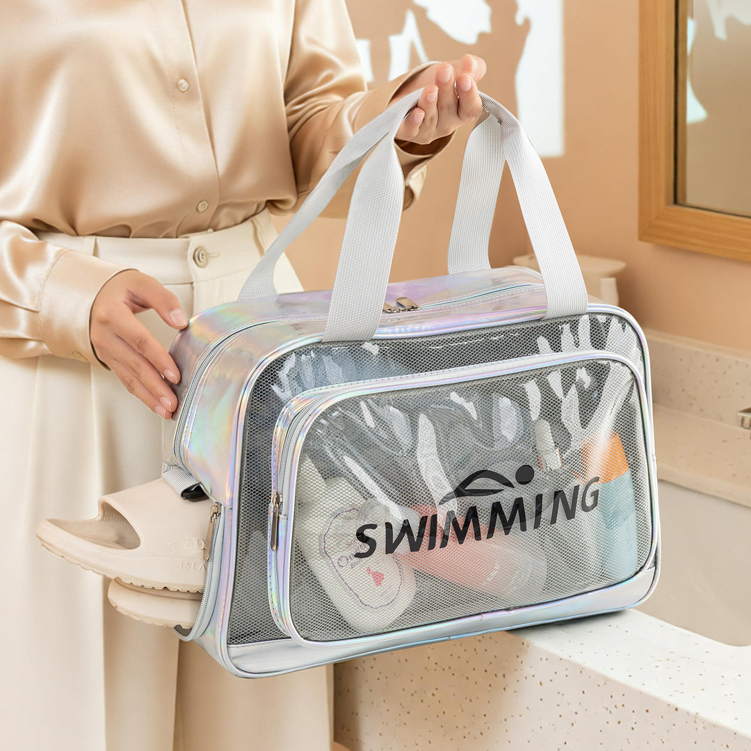 Transparent Swim Bag With Separate Wet Compartment Bowlift