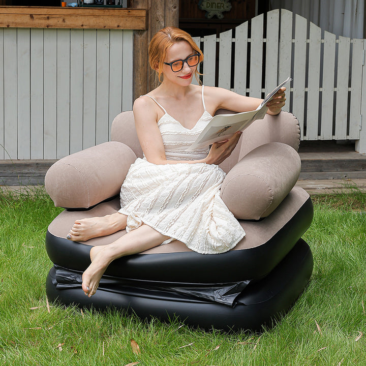 Women Inflatable Relax Lounge with Ergonomic Neck and Back Support Bowlift