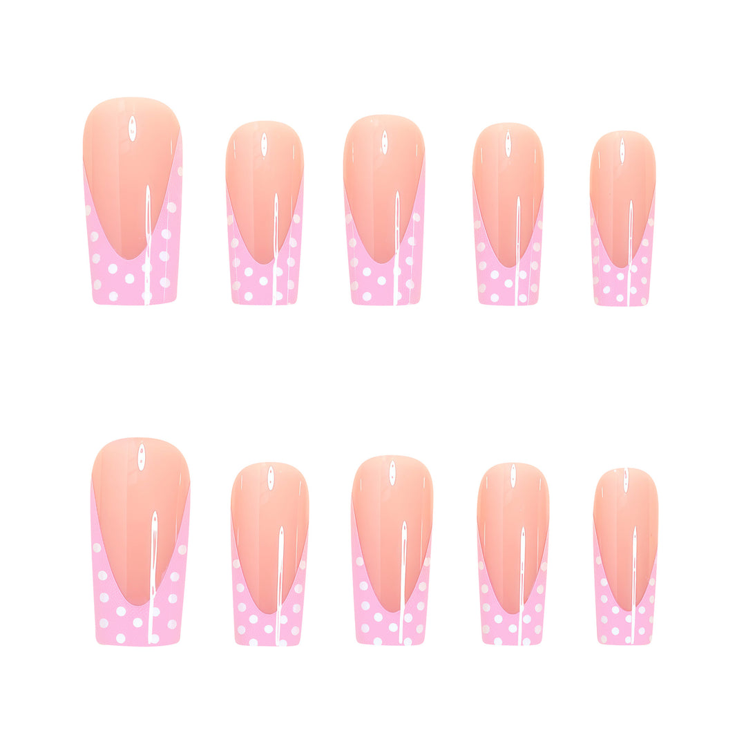 Decorative Polka Dot Nail Art Tips Bowlift
