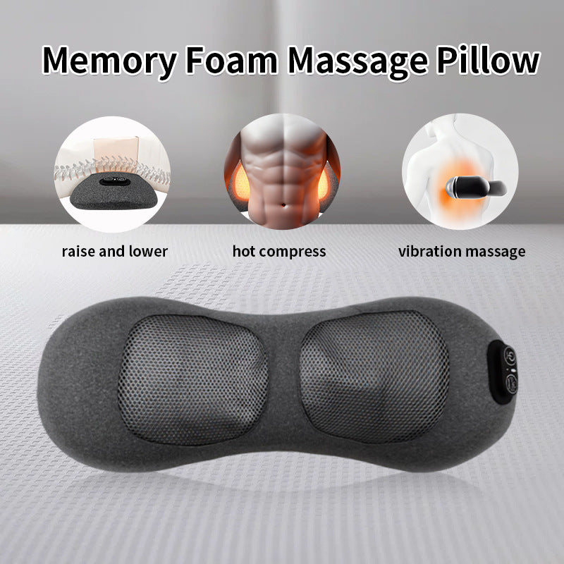 Ergonomic Massage Pillow With Integrated Usb Charging Function Bowlift