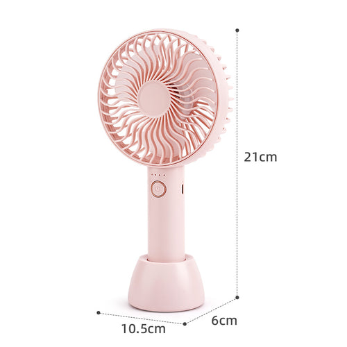 Women's Portable Hand Fan with Ergonomic Handle and Integrated Stand Function Bowlift