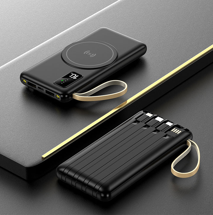 Wireless power bank with innovative induction charging and digital charging display Bowlift