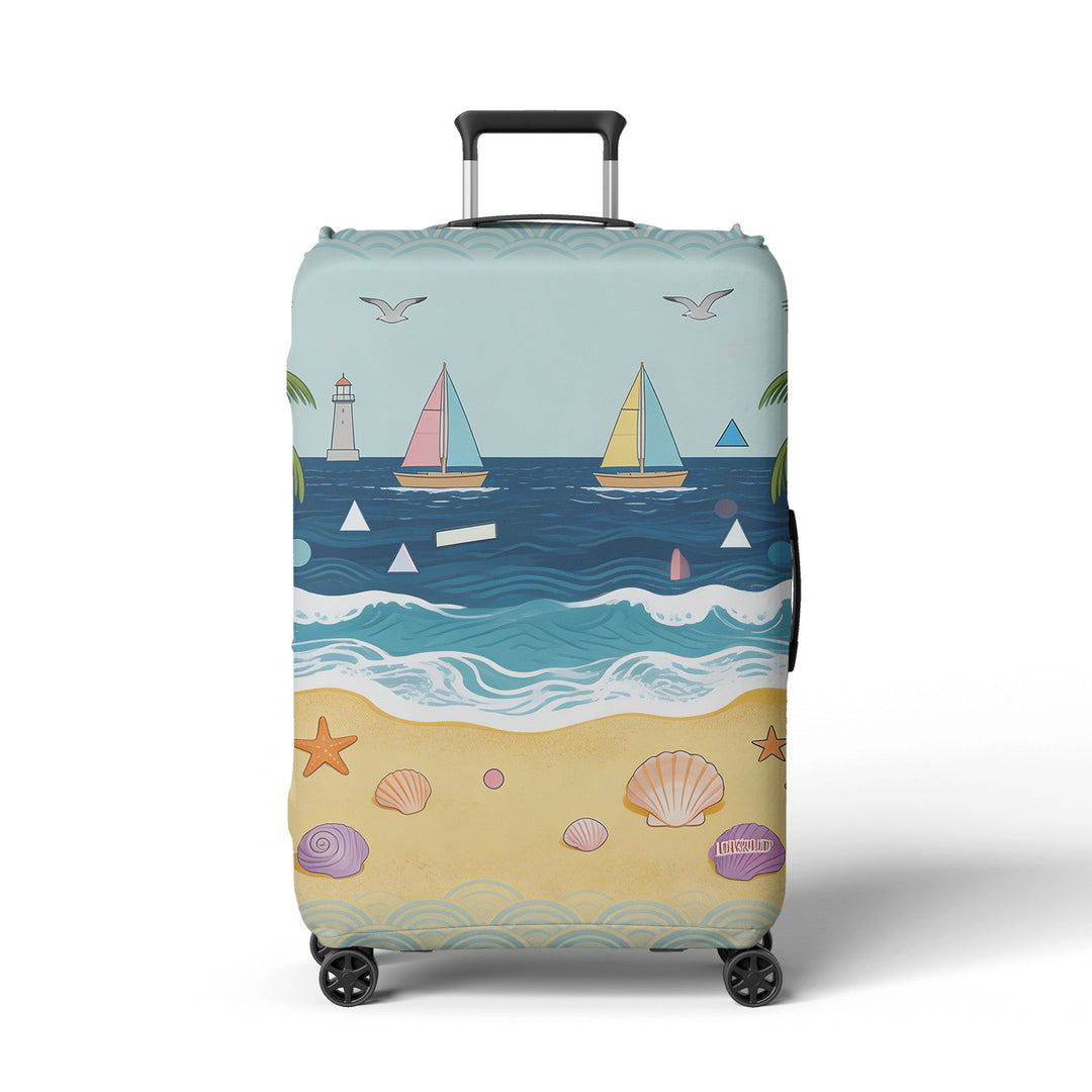 Women's suitcase cover with atmospheric landscape design Bowlift