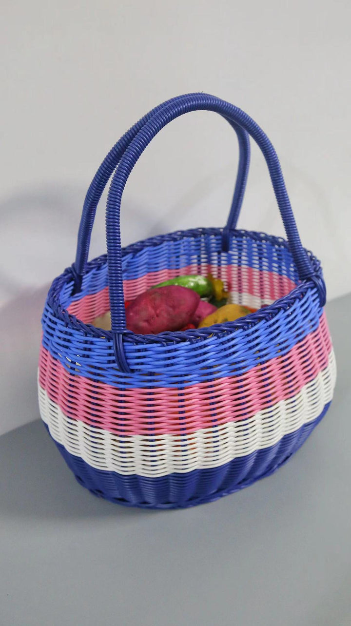 Women Handwoven Basket with Sturdy Handles Bowlift