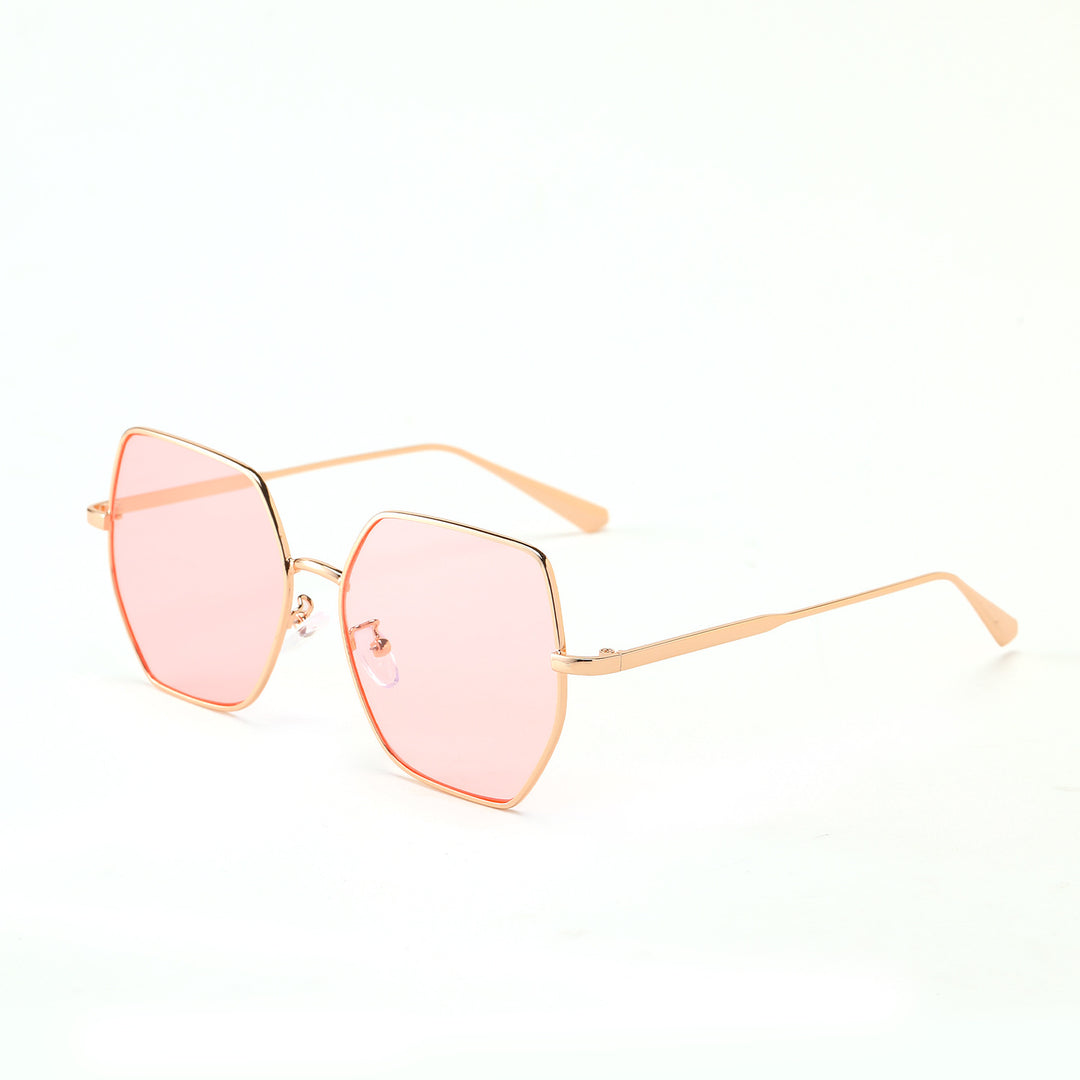 Women fashionable hexagonal sunglasses with UV protection Bowlift