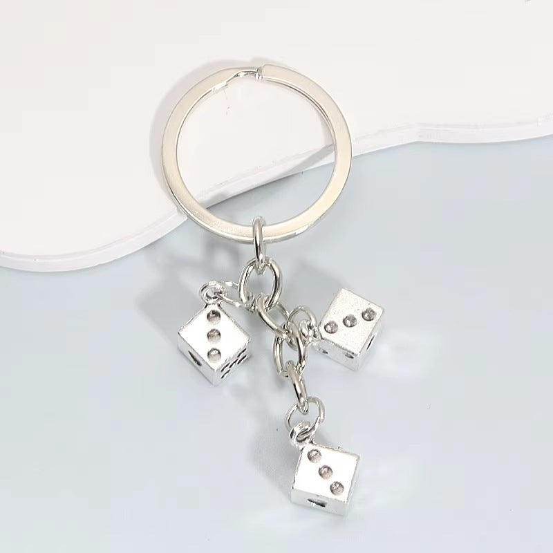Dice-Inspired Charm Keychain Bowlift