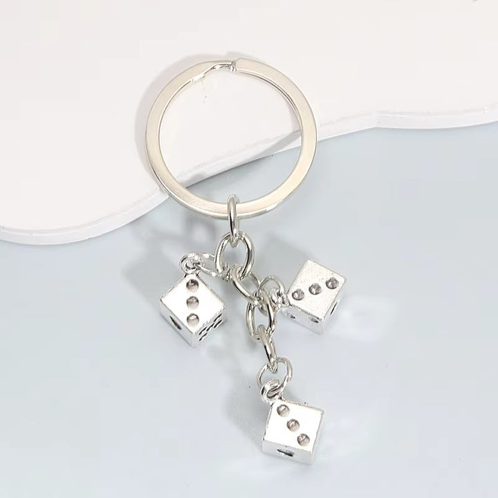 Dice-Inspired Charm Keychain Bowlift