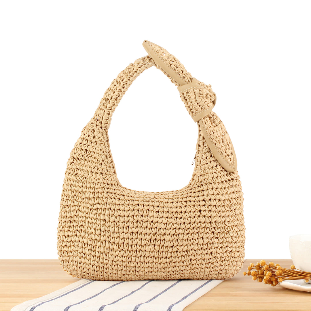 Handmade fashionable shoulder bag made of woven natural material Bowlift