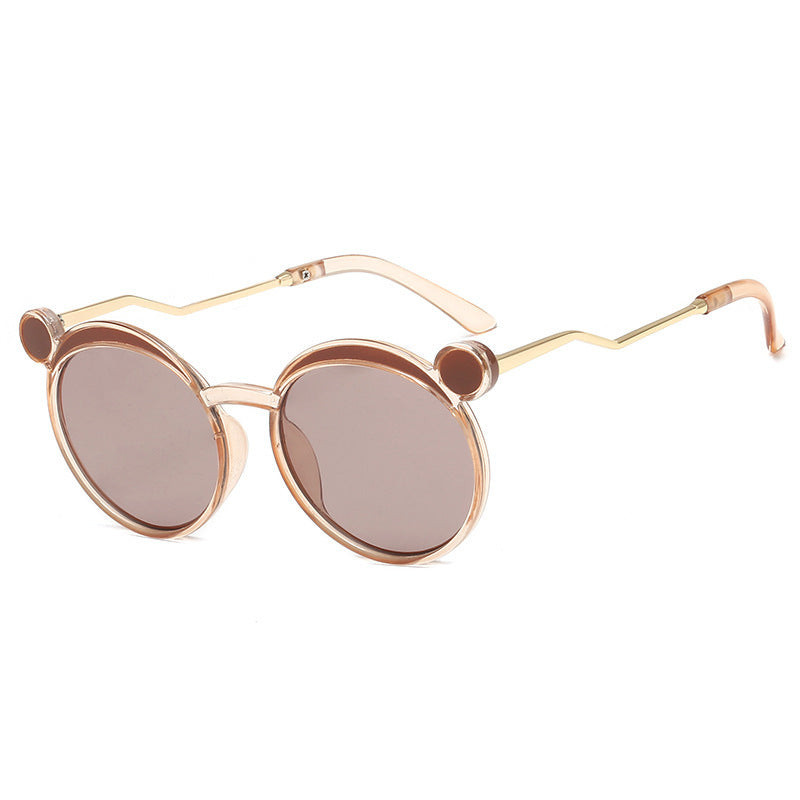 Women Fashion-Round Sunglasses with Innovative Frame and Colored Lenses Bowlift