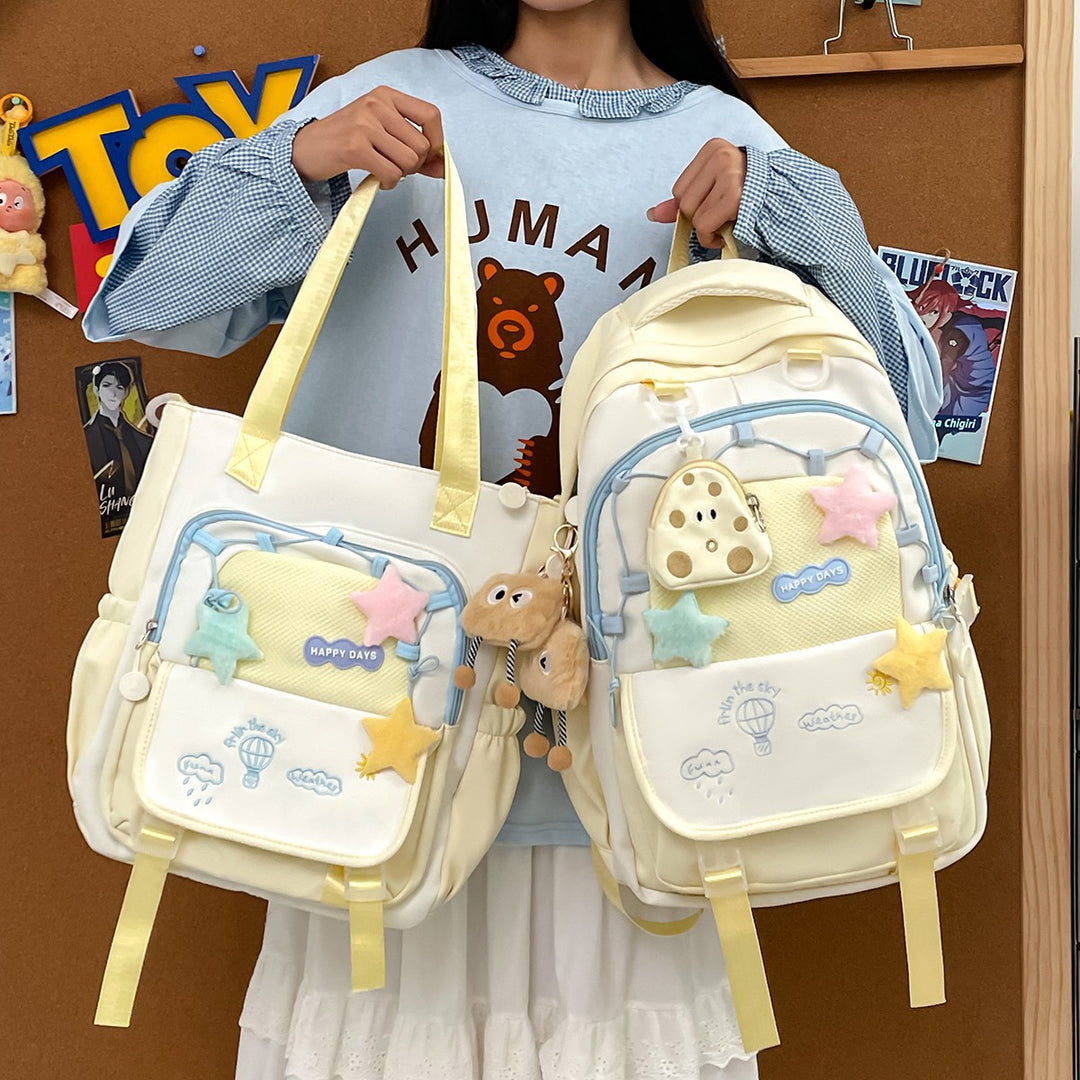 Fun-Themed Multi-Pocket Backpack