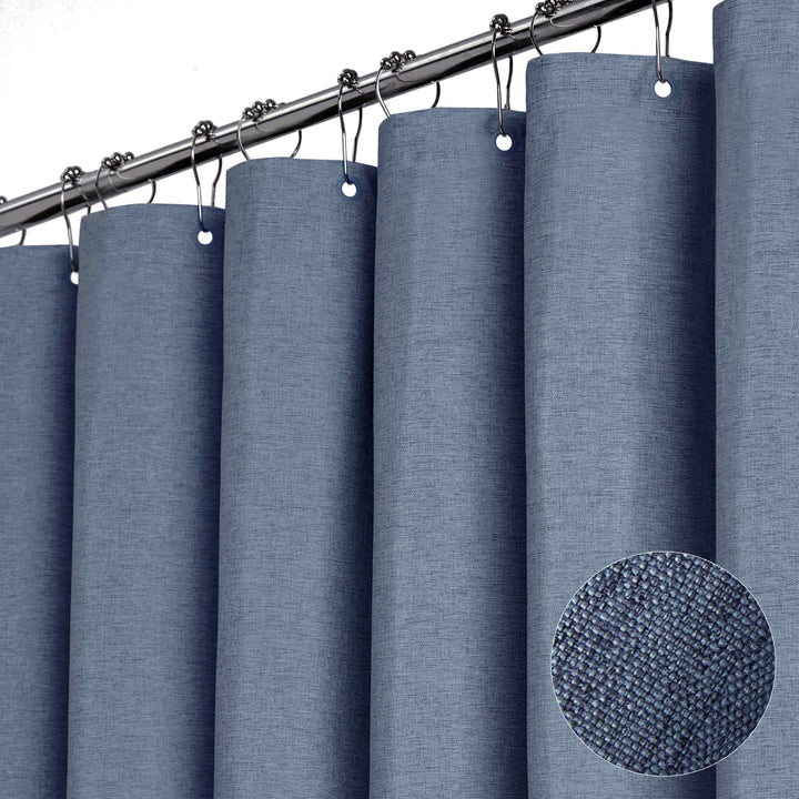 Textured Fabric Shower Curtain Bowlift