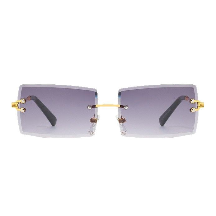 Ladies stylish square sunglasses with luxurious metal accents Bowlift