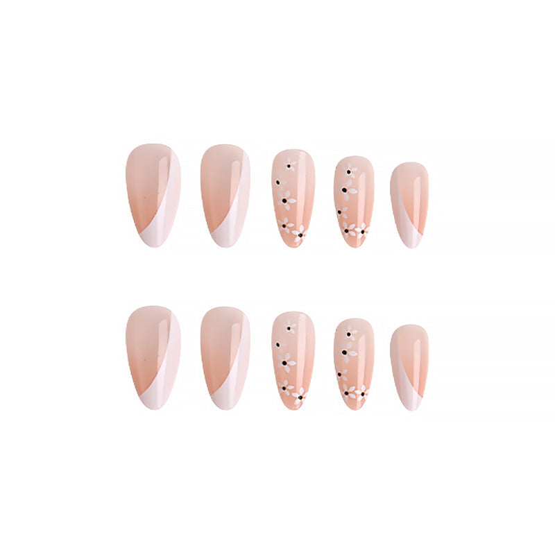 Artistic Nail Tips with Floral Accents Bowlift