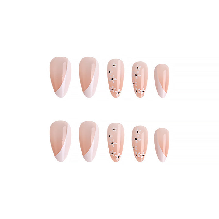 Artistic Nail Tips with Floral Accents Bowlift