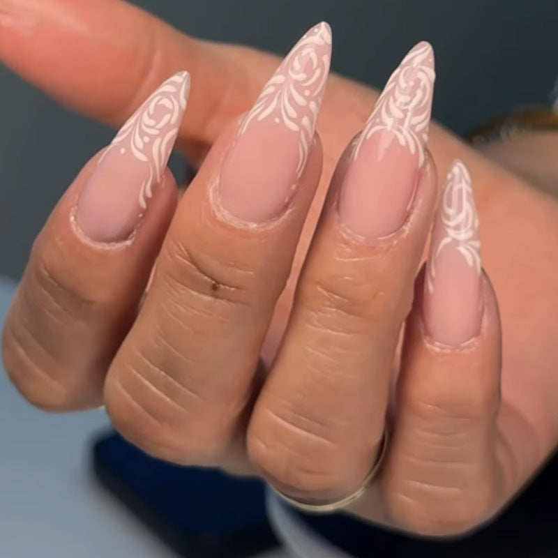 Elegant Stiletto Press-On Nail Art Set Bowlift