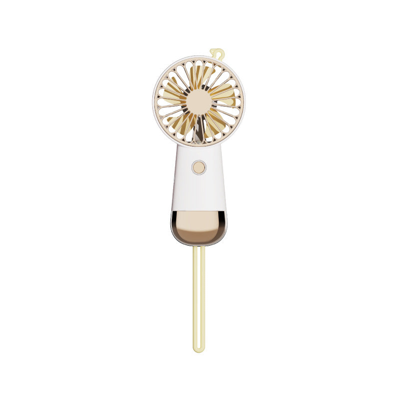 Ladies portable hand fan with USB charging function and ergonomic handle Bowlift