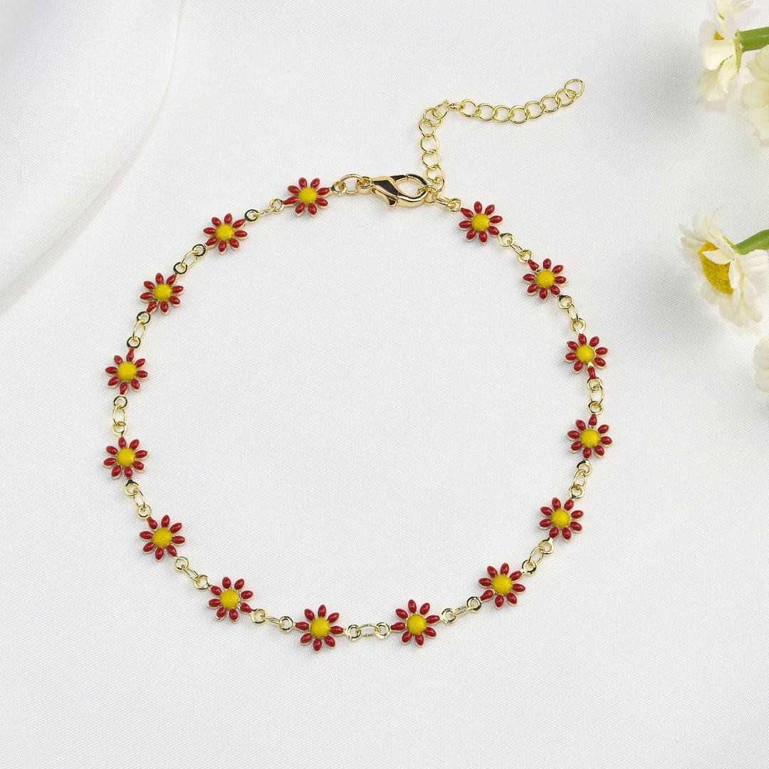 Colorful Floral Chain Bracelet Bowlift