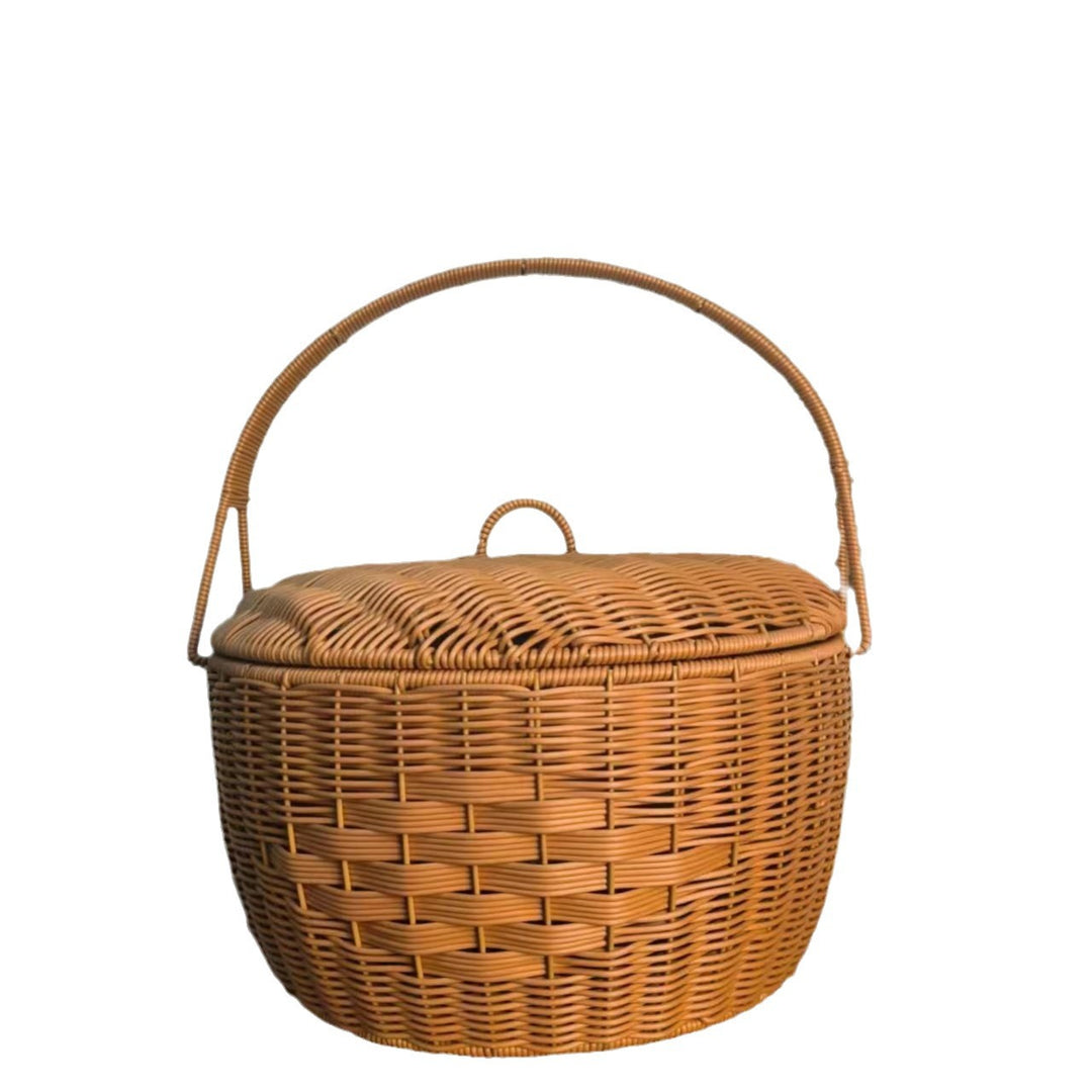 Handcrafted Woven Picnic Basket Bowlift