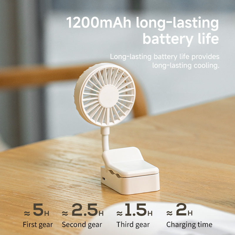 Unisex Portable Handheld Rechargeable Fan Bowlift