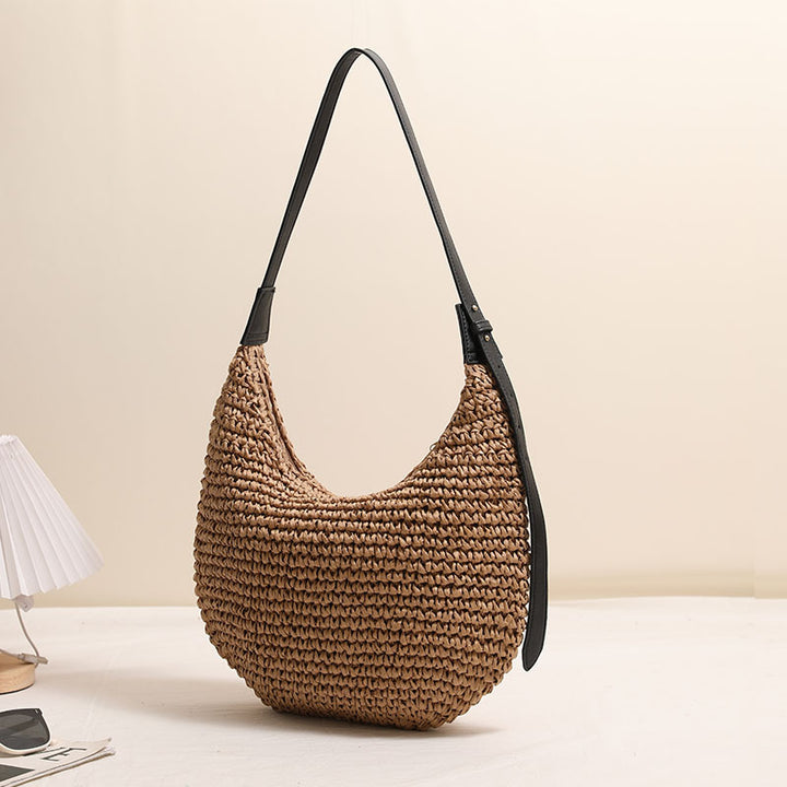 Handmade Hobo Bag Made of Natural Raffia Material Bowlift
