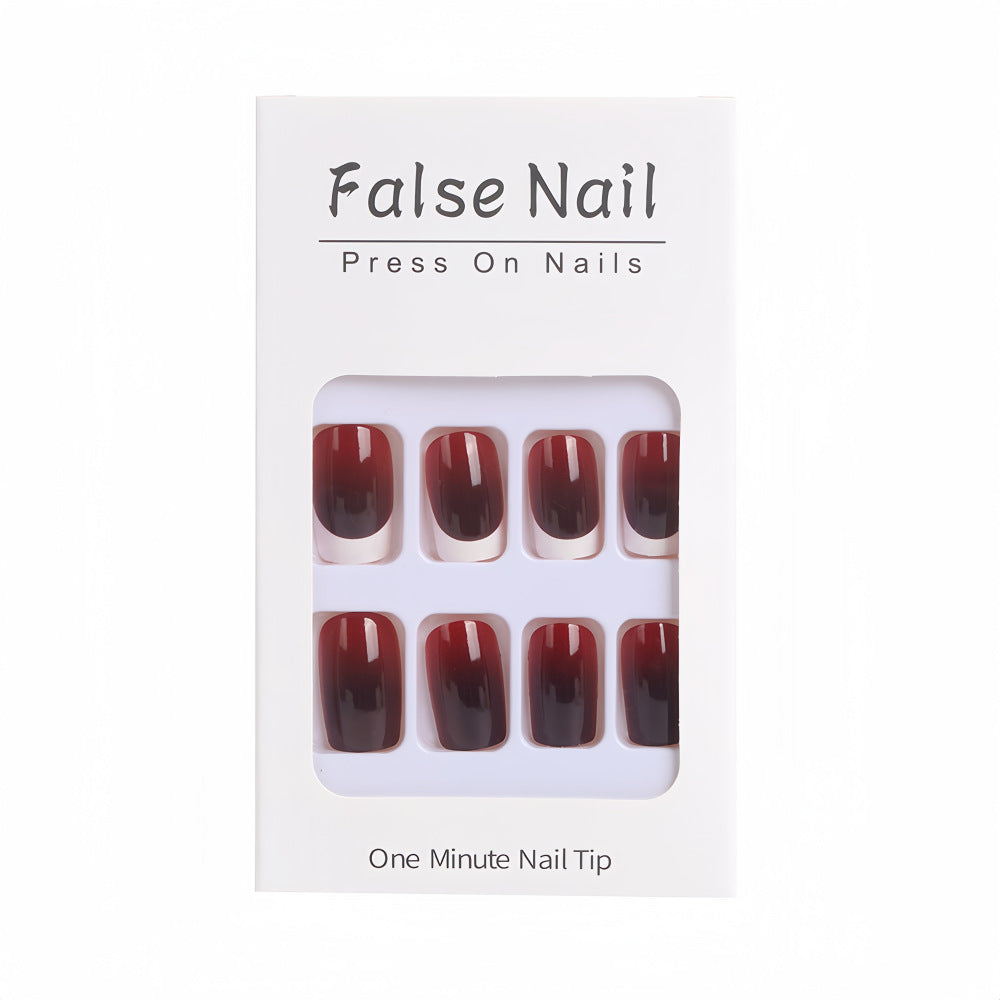 Elegant French Tip Artificial Nails Bowlift