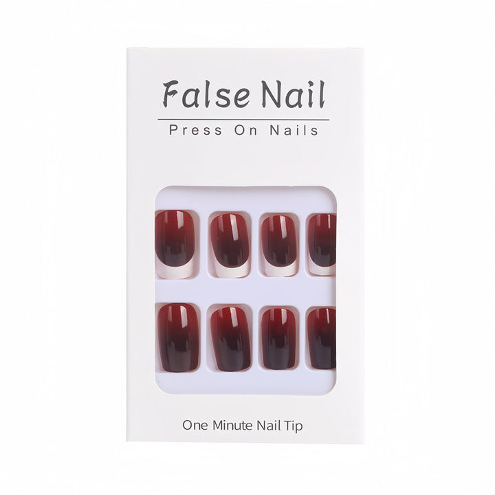 Elegant French Tip Artificial Nails Bowlift
