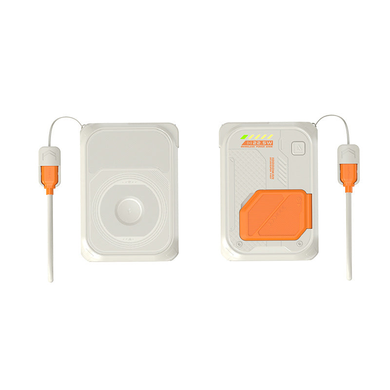 Robust power bank with fast charging function and integrated charging cable Bowlift