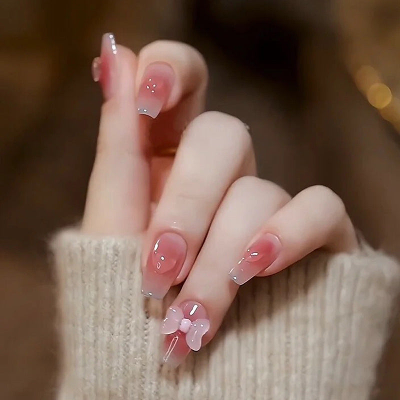 Themed Nail Art Press-On Nails with Cute Character and Bow Designs Bowlift