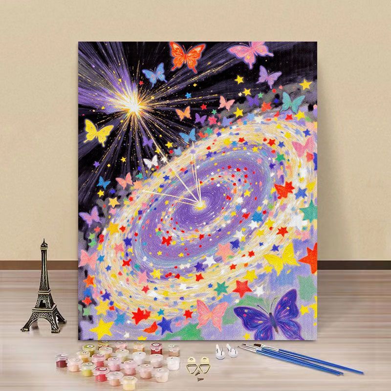 Butterfly-Themed Paint by Numbers Canvas Art Kit Bowlift