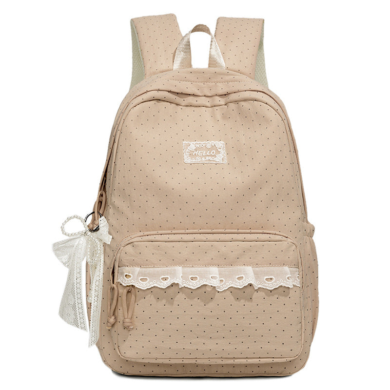 Stylish Polka Dot Backpack Bowlift