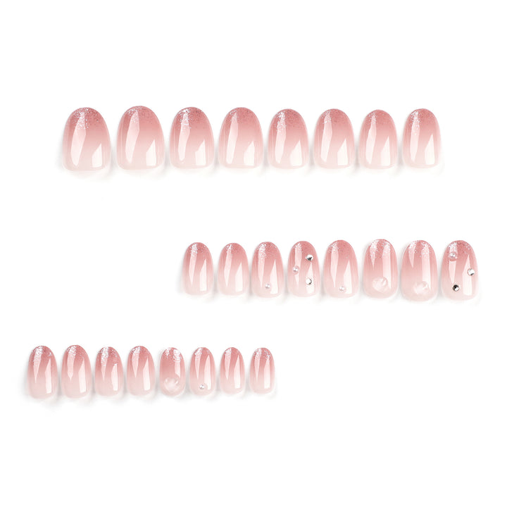 Artistic Nail Extensions with Glitter Accents Bowlift