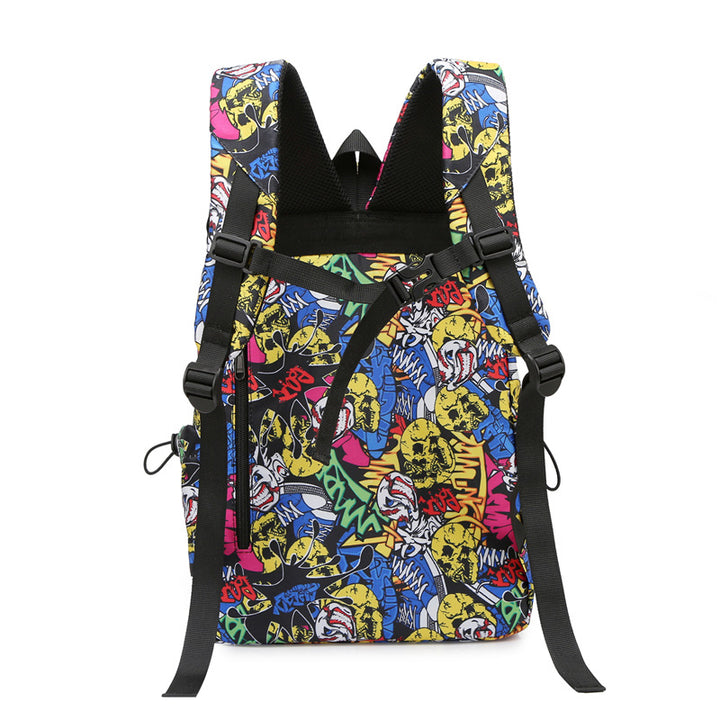 Stylish Leaf-Patterned Backpack Bowlift