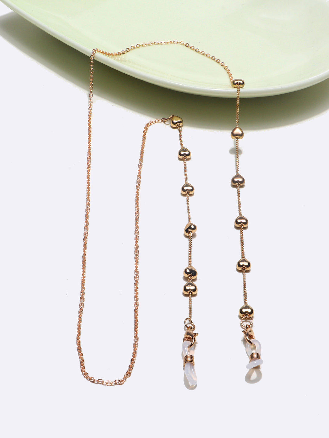 Heart-Embellished Eyewear Chain Bowlift