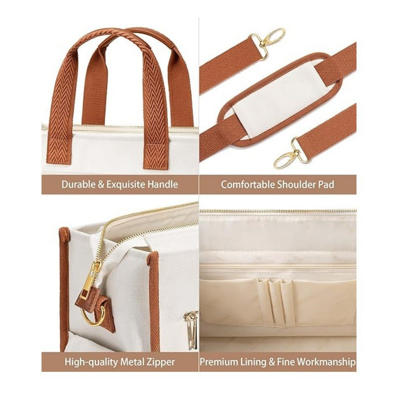 Elegant Handbag with Multiple Compartment System Bowlift