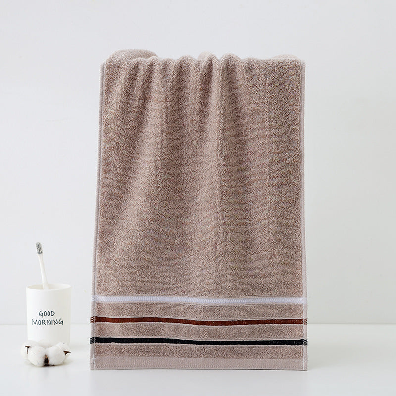 High-Quality Terry Bath Towel With Elegant Stripe Border Bowlift