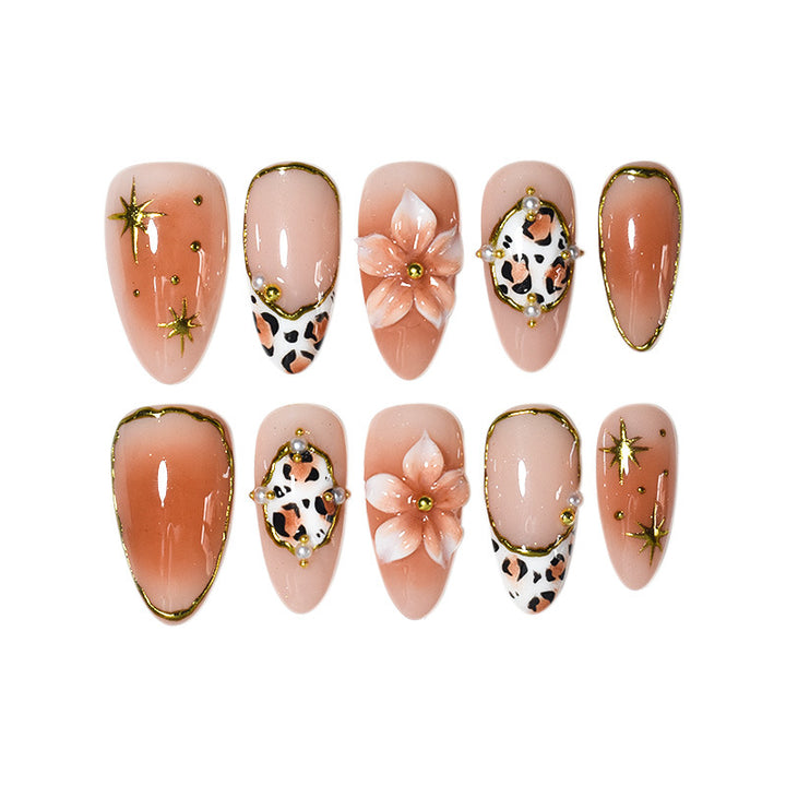 Artistic Floral and Animal Print Nail Art Extensions Bowlift