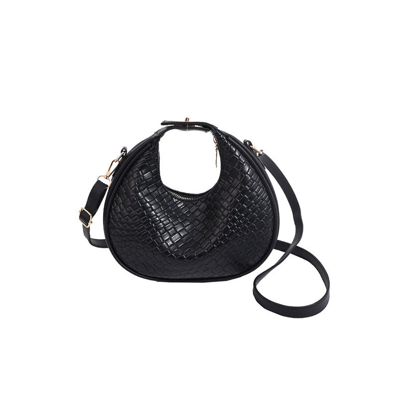 Textured Woven Crossbody Bag Bowlift