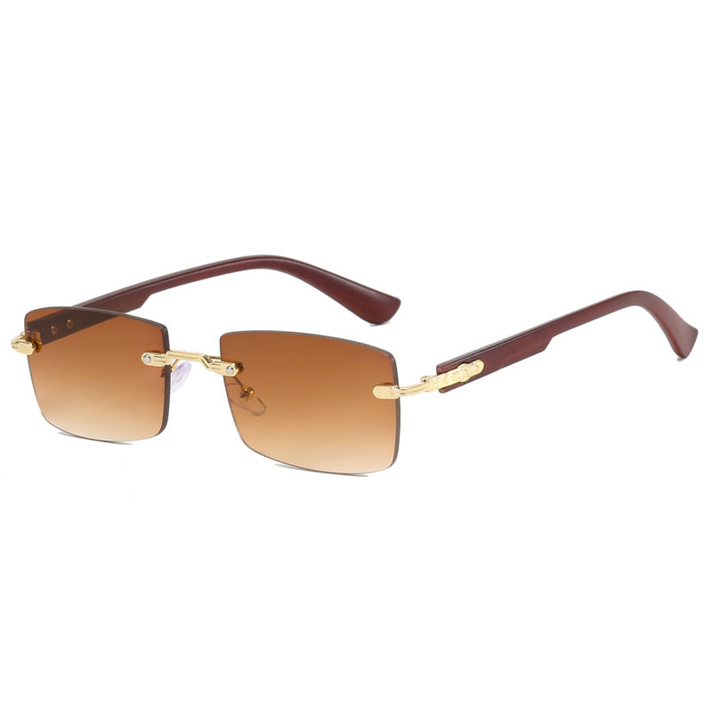 Ladies fashionable square sunglasses with exquisite gold frame Bowlift