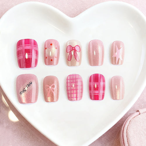 Decorative Press-On Nail Art Set Bowlift 1787542950