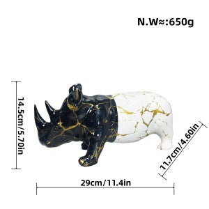 Artistic Rhino Figure Bowlift