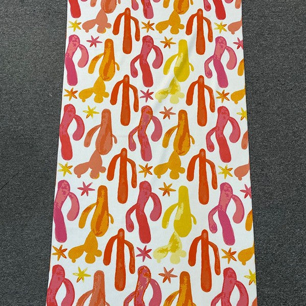 Beach towel with tropical flamingo design Bowlift