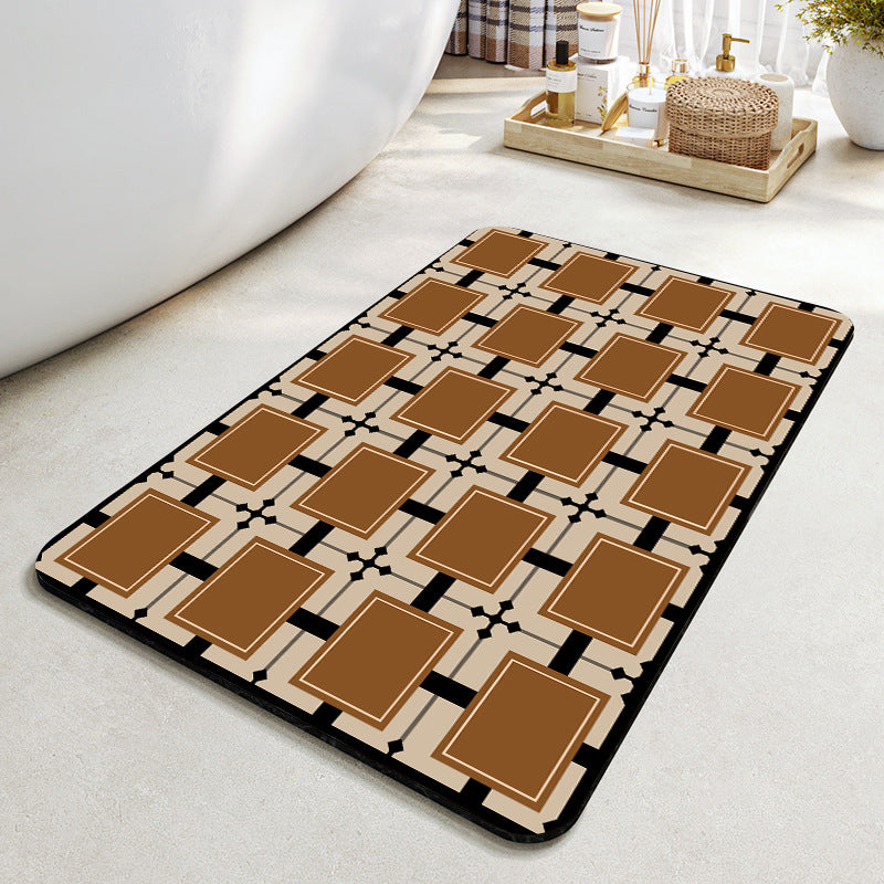 Geometric Pattern Bath Mat Bowlift